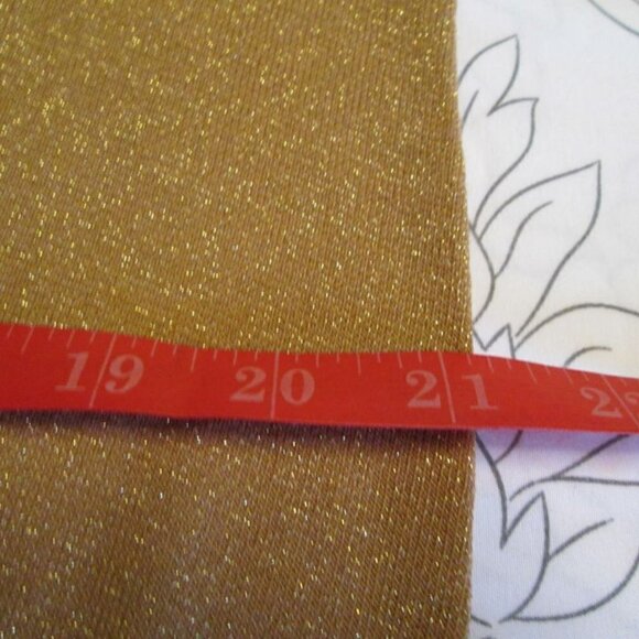 WIT & WISDOM Shimmery-Blouson-Sleeve Ruche Top-Toast-Large NWT - Picture 10 of 14